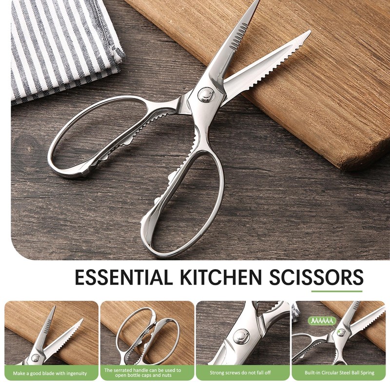 BALUCA Heavy Duty Kitchen Scissors, Kitchen Shears for Meat, Chicken,