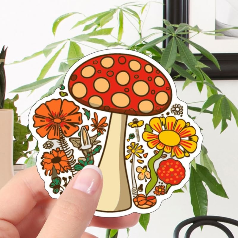 2 Sets Cute Mushroom Fridge Magnets Decorative Kitchen Magnets for