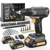 Cordless Drill, 20V MAX Power Drill Set with 2 Batteries