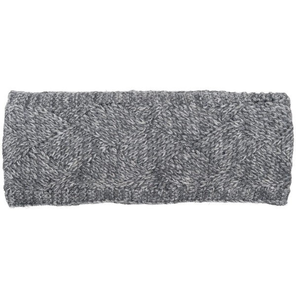 styleBREAKER Women's Knitted Headband Plain with Diamond Pattern, Thermal Fleece