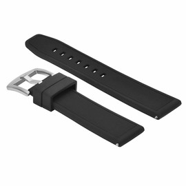 Ewatchparts 22MM SOFT RUBBER WATCH DIVER BAND STRAP COMPATIBLE WITH INVICTA RUSSIAN 1959 WATCH BLACK