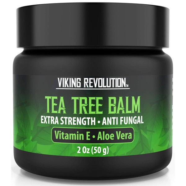 Tea Tree Oil Antifungal Cream- Super Balm Athletes Foot Cream- Perfect Treatment for Eczema, Jock Itch, Ringworm, and Nail Fungus Infections- Also Soothes Itchy, Scaly and Cracked Skin
