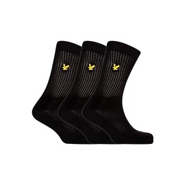 Lyle & Scott Hamilton Men's Socks Set (3 Pairs) Made of High-Quality Cotton - Trendy, Long, Breathable, Comfortable - Perfect for Everyday Use, 5074 Black