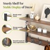 Orapoke Two-Tier Wall Shelf with Hooks, 17" Coat Rack Wall