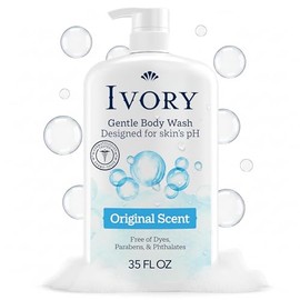Ivory Gel de Baño, Diseñado para Toda la Familia, Fórmula Suave, Libre de Colorantes, Perfumes Fuertes, Parabenos, Ftalatos y Siliconas, Aroma Origina
