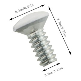E-outstanding 50-Pack Wallplate Screws White Replacement Wall Plate Mounting Screws 5/16", Oval Head Slotted