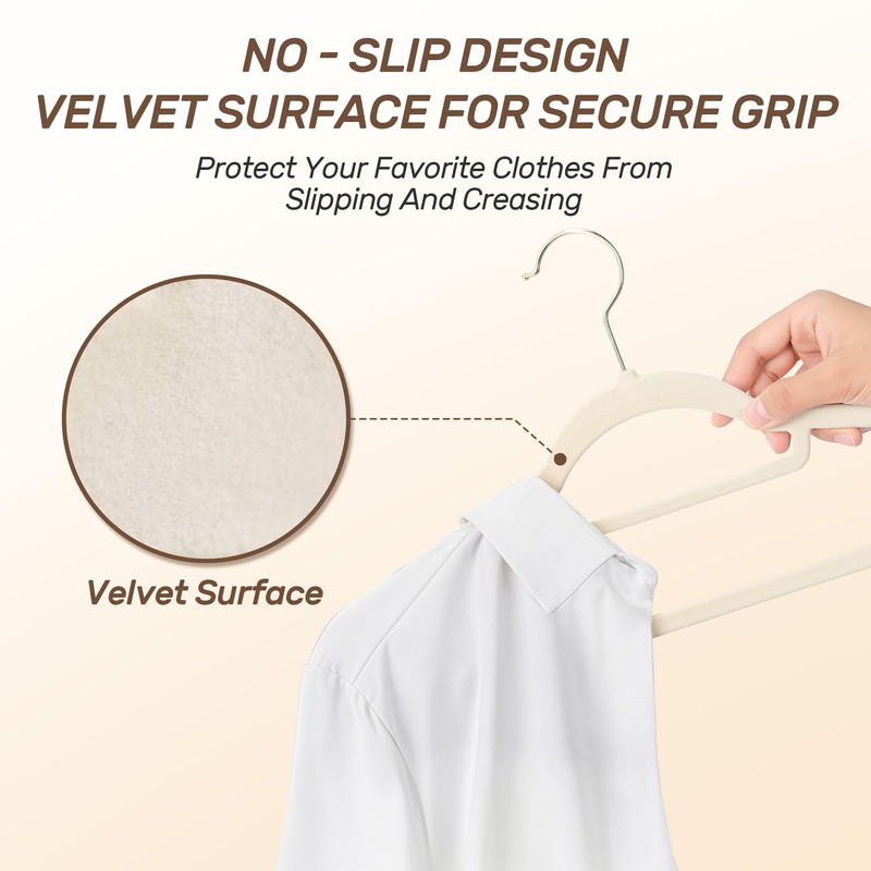 Sishynio Premium Velvet Hangers 30 Pack with Gold Hooks, Non-Slip,