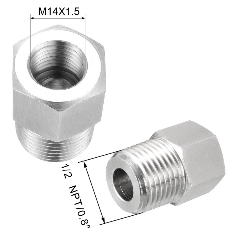 sourcing map Reducing Pipe Connection Adapter 1/2 NPT Male to
