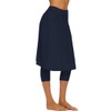 Micosuza Long Swim Skirt with Attached Leggings Modest Sun Protection