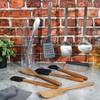 Babish 11 Piece Essential Teak Wood, Silicone, and Stainless Steel