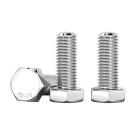 Drenky M8 Sechskant Schrauben‌ Edelstahl A2 V2A M8 x 16mm Sechskantkopfschrauben 10 Stück DIN 933 Maschinenschrauben für Möbelreparatur, Automobil und Maschinenmontage, Silber