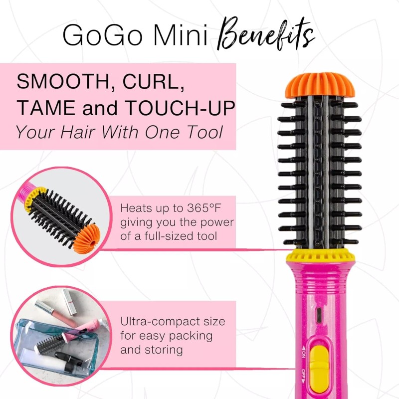 CALISTA GoGo Mini Heated Round Brush | Curl, Touch-Up, De-FrizzMini