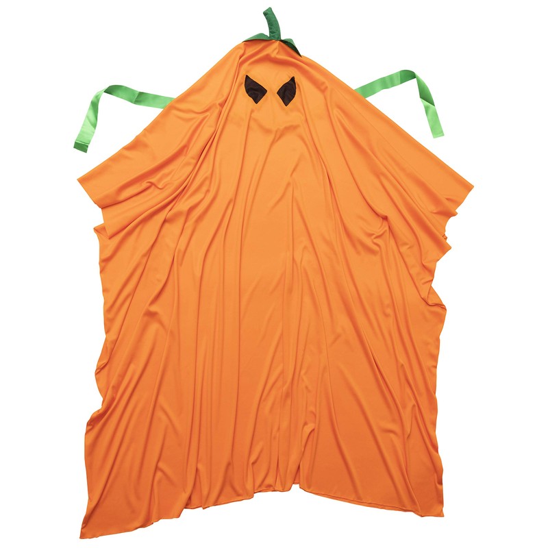 Clearstone Cosplay Halloween 2-Way Teru Pumpkin Poncho, Unisex, Orange