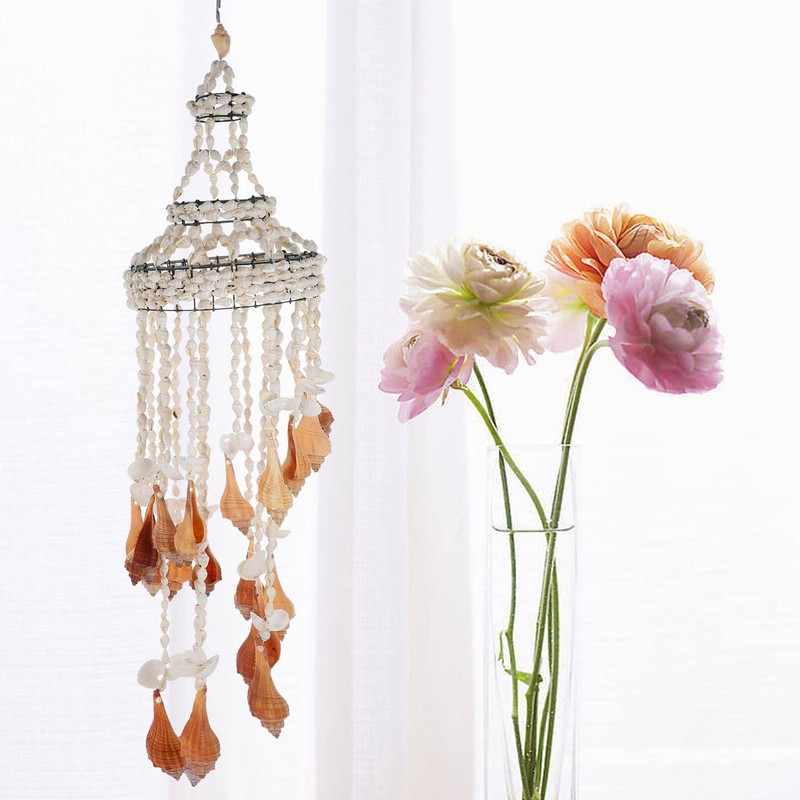 Veemoon Conch Sea Shell Wind Chime Nautical Hanging Wind Chime