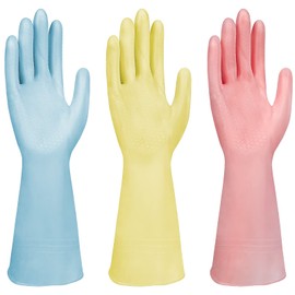 Dream Items, Rubber Gloves for Housework, Long, Kitchen Washing Gloves, Translucent, Anti-Slip, Waterproof, Dishwashing/Cleaning/Cooking/Cooking/Vinyl/Cleaning Gloves, For Household, Washing, Gardening, Bath Cleaning, Multi-Purposes