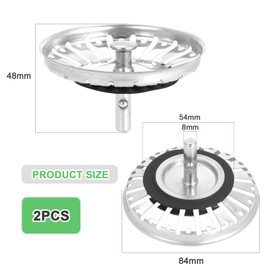Moendergo Sink Strainer Basket, Sink Plug, Anti Clogging Sieve Sink Plug, Drain Plug with Basket for Sink, Kitchen Blanco Sink, Strainer Basket Valve (C)