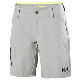 Helly-Hansen Women's Quickdry, Sun Protection, Durable Cargo Shorts, Grey Fog, 29