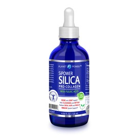 SiPower Silica Vegan Collagen, Supplement Drops-Liquid Mineral Orthosilicic Acid (CH-OSA) + Fulvic Acid. Natural Collagen Booster for Joints, Bones, Hair, Skin, Nails, Immune & Digestive Health-4oz