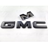 Auto Front & Rear GMC Matte Black OVERLAY Emblem Badge