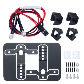 MORFUM 4PCS RC Spot Beam Square LED Cubes Offroad Driving Lights RC Light Bar LED Housing Lens Spotlight Compatible with 1/10 RC Car TRX4 TRX6 Axial SCX10 90046 RR10 D90 (D-Striped)