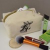 'Donkey Wearing A Straw Hat' Canvas Wash Bag/Makeup Case (CS00038860)