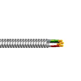 VN Infinite quality 8/3 Metal Clad MC Cable 25 ft - Metal Clad Type 8 AWG 3 - Cable with Ground Aluminium Armor Stranded Copper Conductor - for Indoor 25 Ft