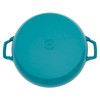 STAUB Sauté Pans Cast Iron 3.5-qt Braiser with Glass Lid-Turquoise