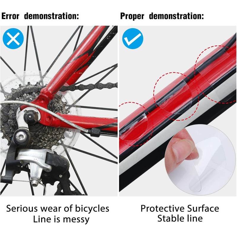 Road Bike Stand Protective Seal Bicycle Transparent Frame Protector Sticker