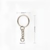 Premium Key Ring with Chain and Open Jump,50 Pack1 inch
