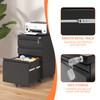 FLIXELIO File Cabinet 3 Drawer with Lock,Metal Rolling Filing Cabinets