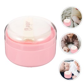 FOMIYES Setting Powder Jar Puff Portable Body Powder Puff Box Small Powder Puff Container for Travel