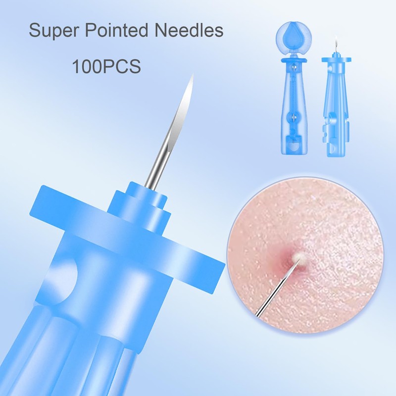 Sterile Needles for Pimples, 100PCS Disposable Acne Pimple Popper Needles