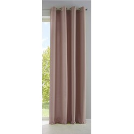 Palermo 10000265 Opaque Curtain Matt Translucent with Eyelets and Tie Backs Decorative Curtain H x W 225 x 140 cm Taupe