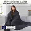 L'AGRATY Knitted Weighted Blanket - 50"x60" 7lbs Cooling Chunky Knit