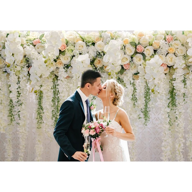 Mocsicka Wedding Flower Backdrop Wall Floral Bridal Shower Backdrops for