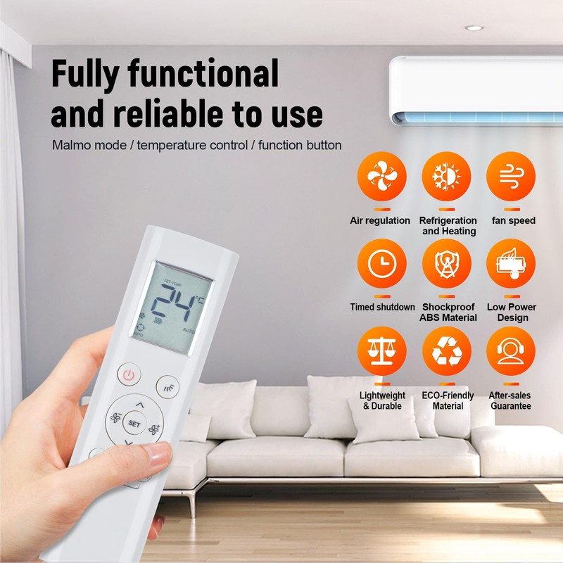 RG58B/BGE New Replace for Midea Air Conditioner Remote Control