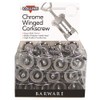 Collins Chrome Auger C221 Winged Corkscrew, Brown 1.5x6.75x2.5