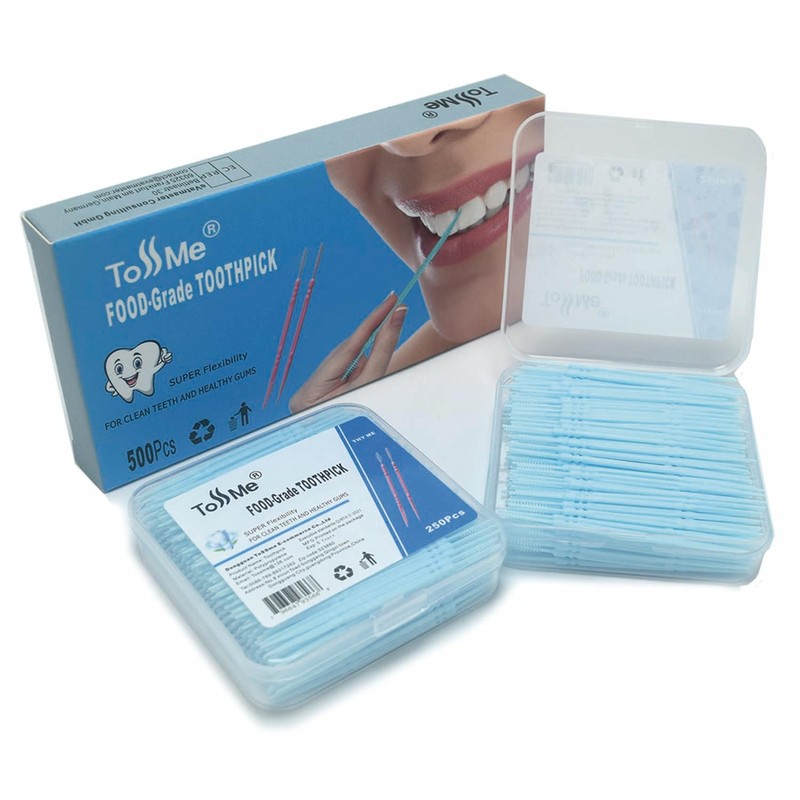 ToSSme® Disposable Plastic Toothpicks Dental Picks Portable Travel toothpicks Practical