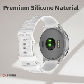 Btree Compatible with Garmin Vivoactive 4S,Garmin Vivomove 3S 39mm,Garmin Venu 2S strap,Soft Quickfit Silicone Replacement Sport Wristbands for Garmin Forerunner 255s/255s music SmartWatch