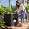 Vixzen Outdoor Rabbit Hutch, Multi-Functional Hidden Bunny Cage with Side