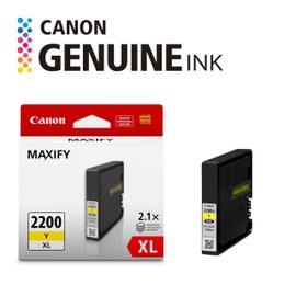 Canon PGI-2200XL Genuine Yellow Ink Tank, Compatible with IB4120, MB5420, MB5120, IB4020, MB5020, and MB5320 (Optional) Printers