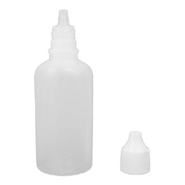 Like Shop 50 Goteros Plastico Transparente Tapa Blanca 20 Ml