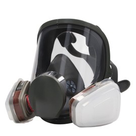 Full Face Filtering Facial Cover Good Sealing Adjustable with Particulate Filter for Outdoor Type 3 Filter Box