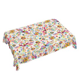 Walmsco Tablecloth Colorful Bird Print Decor For Dining Room Kitchen Rectangular Table Cover 132 * 178cm