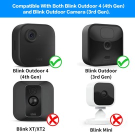 OkeMeeo Wall Mount for Blink Outdoor 4(3 Pack), Protective Cover Blink Outdoor 4th Gen(3 Pack) and Outlet Mount for Blink Sync Module 2(1 Pack)