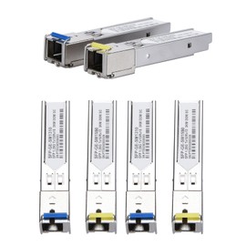 6 Pack 3KM SC Connector SFP Module, 1.25G Single-Mode Fiber SC Simplex Connector 1000BASE BiDi 1310nm/1550nm 3km SFP Transceiver Module