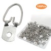 Waziaqoc 100 Pcs D Ring Picture Hangers with Screws, Single
