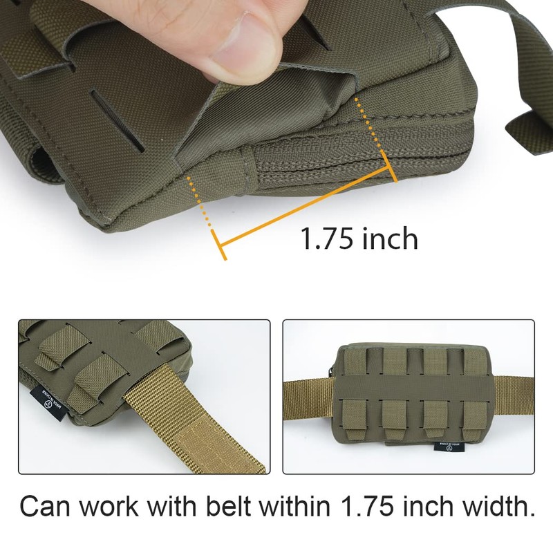 TOPTACPRO Tactical MOLLE Admin Panel Pouch Small Chest Pocket for