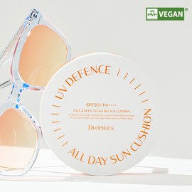 Deoproce [Triple Functionality] Deoproce Vegan UV Defense All Day Sun Cushion (SPF50+ PA++++) 25g / [3중기능성] 디오프러스 비건 유브이 디펜스 올 데이 선 쿠션 (SPF50+ PA++++) 25g
