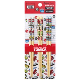 Skater ANT2T-A Bamboo Chopsticks, 6.5 inches (16.5 cm), Set of 3, Tomica 25, Boys